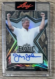 2022 Leaf Exotic #EA-JJ2 Jimmy Johnson Snakeskin AUTO #/10 - SEALED - Picture 1 of 2