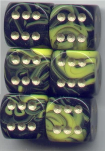 NUEVO Juego de dados de 6 D6 (15 mm) - Amarillo olvido - Imagen 1 de 1