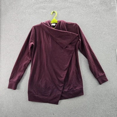 Allsaints Men Sweatshirt MEDIUM Red Dahlia Sweat Wrap Long Sleeve Cardigan - Image 1 of 4