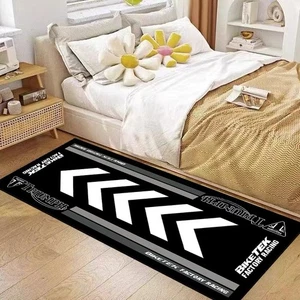 für Triumph 220*80cm Motorrad Matte Werkstatt Schwarz Teppich Display Sport Antirutsch - Bild 1 von 5