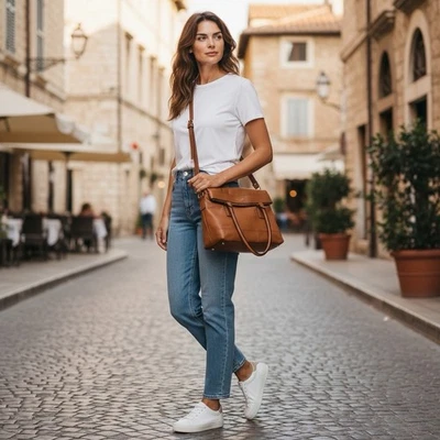 Kate Spade Cobble Hill Little Minka WKRU1251 马鞍 棕色皮革挎包 十字架 — 第 1/4 张图片