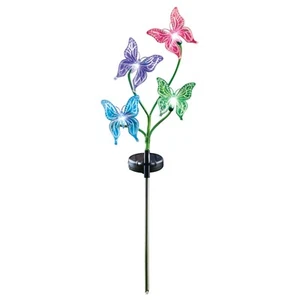 Solar Color Changing Butterflies Decorative Garden Stake - Picture 1 of 2