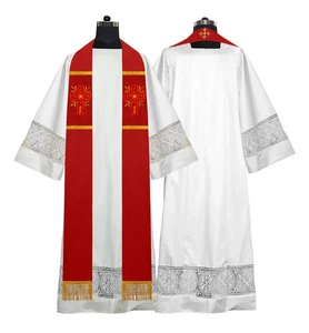 Liturgical Vestment – Clergy Stole with Glory Cross Embroidery for Church - Picture 1 of 1