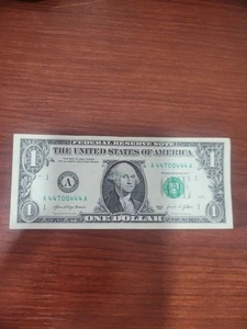 2021- 1 $. Dollarschein ausgefallene Nummer A44700444A - Bild 1 von 18