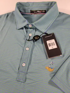 NUEVO RLX Ralph Lauren The Biltmore Polo Para Hombres XL Azul Rayas Hacia el Este Ho CC - Imagen 1 de 13
