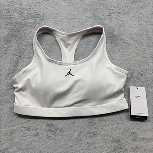 Jordan Nike Swoosh Sujetador Blanco Dri-fit Deportes Para Mujer Talla L Acolchado Jumpman - Imagen 1 de 4