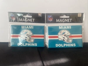 Miami Dolphins magnet Size 3x2 Set Of 2 NEW - Picture 1 of 8