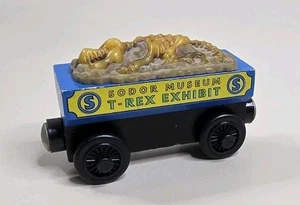 Thomas the Train 2002 Fossil Car Wooden Railway Sodor Museum T-Rex Exhibit - Picture 1 of 8
