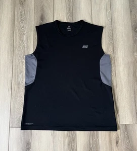 Canotta Nike Uomo Nero/Grigio Logo Spellout Allenamento Muscoli Taglia Large - Foto 1 di 10