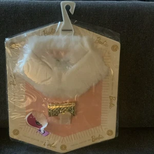 Estola de piel de Barbie vintage con bolso cartera paquete 1962 sin usar, en caja original - Imagen 1 de 4