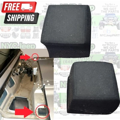 97-06 Jeep Wrangler TJ Hood Cowl Panel FOAM Cushion SUPPORT PADS 2pcs OEM - Image 1 of 4