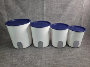 Juego de botes Tupperware sellos de un toque recordatorio ventana para ver cuando hay poco stock - Imagen 1 de 8