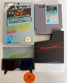 Rad Racer Nintendo Nes Game PAL A UKV Boxed With Manual & 3D Glasses CIB Tested