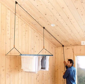 MODERN CEILING LAUNDRY HANGING DRYING RACK ~ NEW IN BOX ~ GEORGE + WILLLY - Bild 1 von 11
