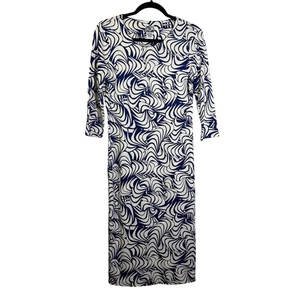 DIANE VON FURSTENBERG Dress 6 Saihana Silk Two Tone Jersey Unlined Pencil Style - Picture 1 of 11