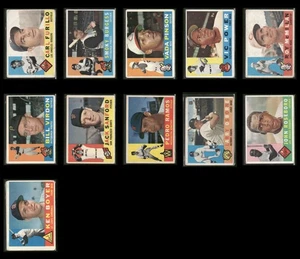 1960 Topps Baseball 11 Card Lot VG-Poor Condition Vintage - Picture 1 of 2