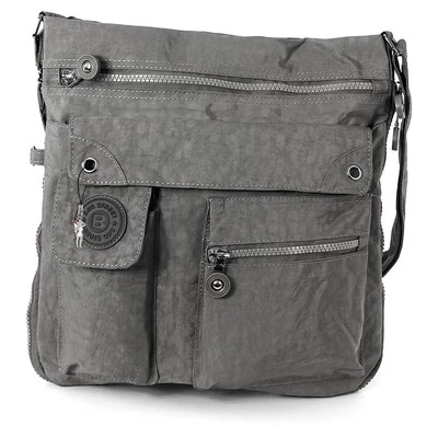 Tasche grau Damenhandtasche Nylon Bag Street 31x10x33 OTJ206K - Bild 1 von 4