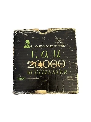 Multímetro Lafayette 99-50726 Usado en Excelente Condición Caja y Sondas Medidor Voltio/Ohm DE Hecho en Japón Foto 1 de 4