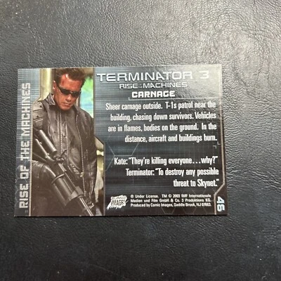 98b T2 Terminator 3 Rise Of The Machines 2003 #46 Arnold Schwarzenegger Foto 1 de 2