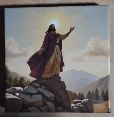 My Fathers Words 8"x8"x0.75" Canvas Print Original Art Made in the USA - Image 1 of 2