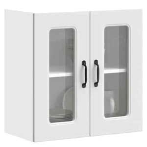 vidaXL Kitchen Wall Cabinet with Glass Door Kalmar White Engineered Wood BMG - Picture 1 of 10