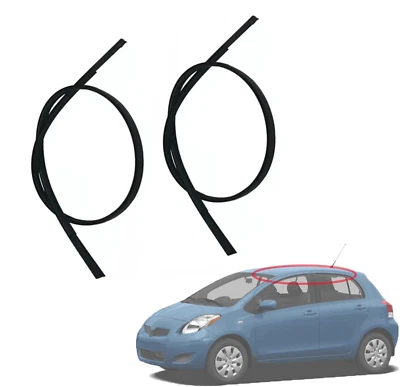 2 For 2007-2011 Toyota Yaris Hatchback Left & Right Side Roof Drip Molding Strip - Image 1 of 4