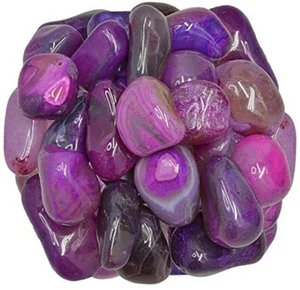 Piedras caídas de ágata rosa teñida de 3 lb - Grado 1 - Grande - Rocas para envolver alambre - Imagen 1 de 1