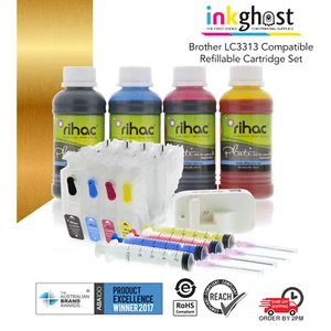 LC3311 LC3313 Refillable Cartridges Brother Printer DCP-J772DW MFC-J491DW J890DW - Picture 1 of 3