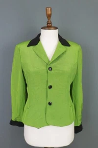 Vintage Moschino Cheap And Chic Green Blazer Jacket Size I 46 / USA 12 - Picture 1 of 19