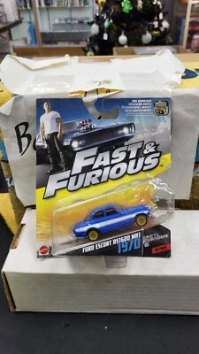 NIB 2016 FORD ESCORT RS1600 MK1 BLUE FAST & FURIOUS 6 TOY CAR 1/55 #6/32 - Image 1 of 4