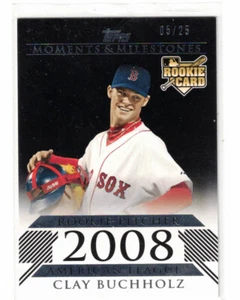 2008 Topps Moments and Milestones Clay Buchholz Black /25 Card # 153 - Picture 1 of 2