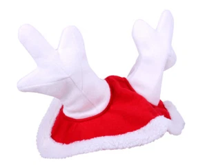 QHP Rentier - Haube Ohrenhaube für Pferde Weihnachten Rentierhaube - Bild 1 von 4