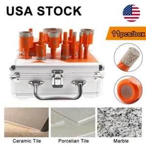 Kit seghetto per trapano diamantato per piastrelle porcellana ceramica granito 11 pz/scatola - Foto 1 di 10