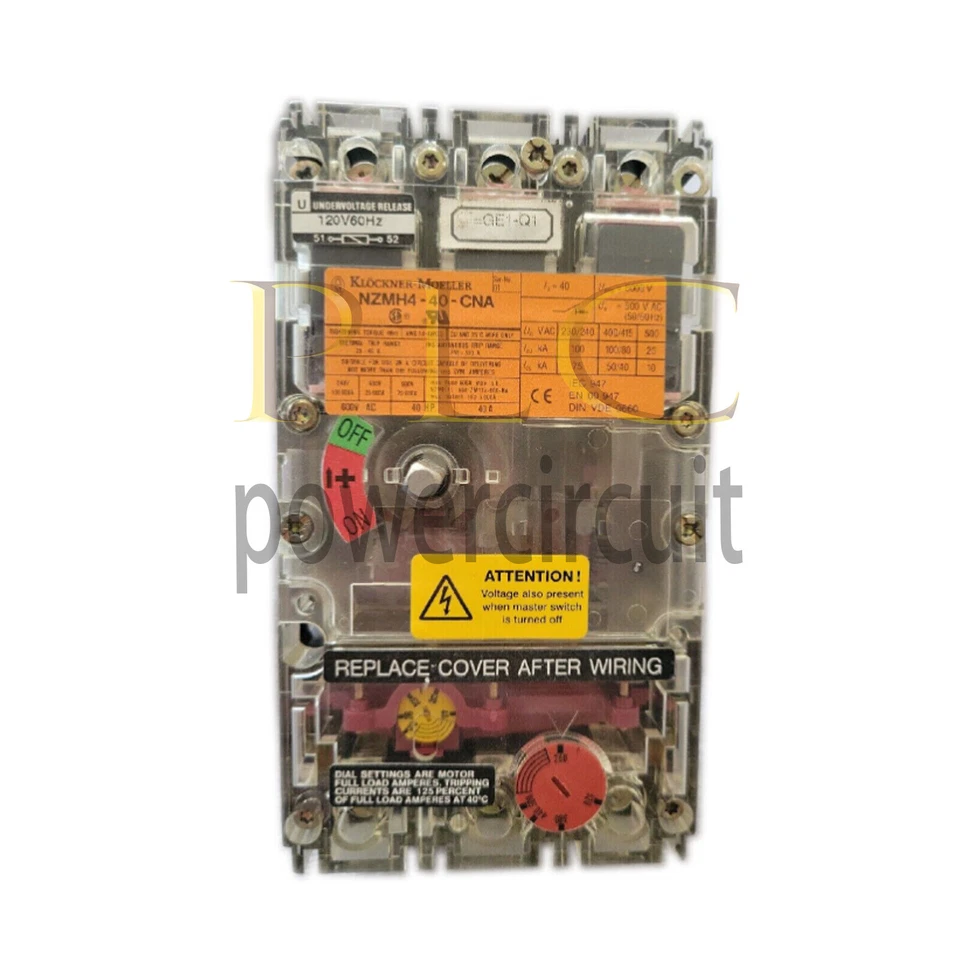 Eaton Klockner Moeller Electric Nzmh4-25-cna Motor Disconnect Switch 80amp