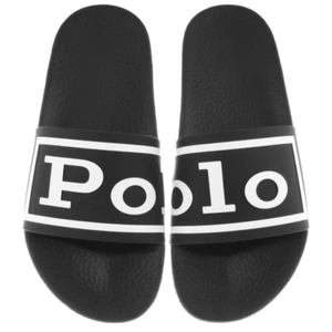 Ralph Lauren Herren Polo Slide schwarz/weiß Größe UK 12 EUR 46 - nagelneu mit Karton - Bild 1 von 8