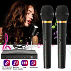 Professional Dual Handheld Wireless Microphone Cordless Receiver Karaoke 2 MIC