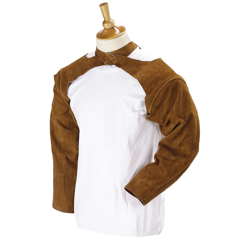 Mangas de soldadura de cuero de vaca divididas laterales de calidad Stallion 23 Slv negras Foto 1 de 1