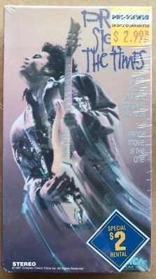 ⚡️Prince in Sign “O” the Times VHS Blockbuster Tape Concert Movie 1987 in shrink - Image 1 of 4