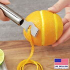 Lemon Orange Zester Citrus Grater Stainless Steel Lime Zest Garnish Curls Swirls