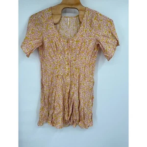 Free People Femme Combo Floral Cottagecore Dress Button Up Sz XL - Picture 1 of 7