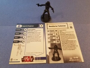 Star Wars Miniatures Virtual+Regular Card Mandalorian Technician - Picture 1 of 1