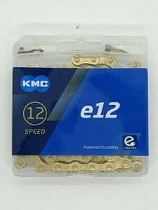 KMC E12 Ti-N GOLD CHAIN catena per e-bike biciclette elettriche ebike knc - Foto 1 di 2