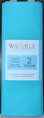 NEW (2) Yards Pre-Cut Waverly Inspirations Solid Grotto 100% Cotton Fabric. - Image 1 of 2