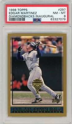 1998 Topps Diamondbacks Inaugural #297 Edgar Martinez - PSA 8 - Image 1 of 2