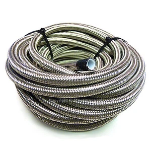 PTFE TEFLON® AN-8 8AN 10MM Stainless Steel Braided Fuel Oil Hose Pipe 6 Metre - Picture 1 of 1