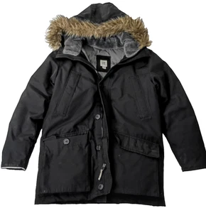 New Gap kids Boy's size XXL 13-14 Winter Jacket, down Faux fur Hooded parka coat - Picture 1 of 8