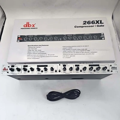 266xs dbx Dual Channel Compressor Gate Dynamics Processor w/ Side Chain Insert - Image 1 of 4