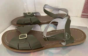 Gebraucht? Salzwasser Sandalen grün Leder US Damen 11/UK 9 - Bild 1 von 5