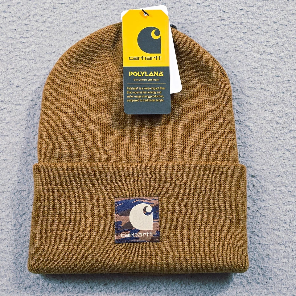 Carhartt Gorro Camuflado Gorra Marrón Exterior Ropa de Trabajo Tejido Invierno Para Hombres Nuevo con Etiquetas Foto 1 de 4