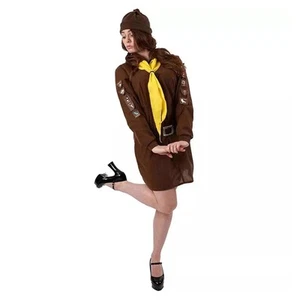 Girl's Brownie Uniform Adult Costume Small - Picture 1 of 7